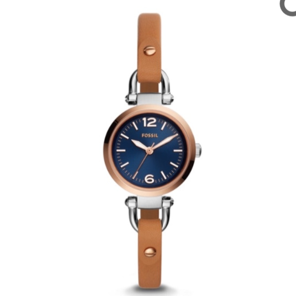 Fossil three-hand luggage leather watch